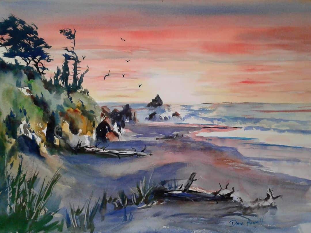 Watercolor Landscapes class at Old Town Artisan Studios.