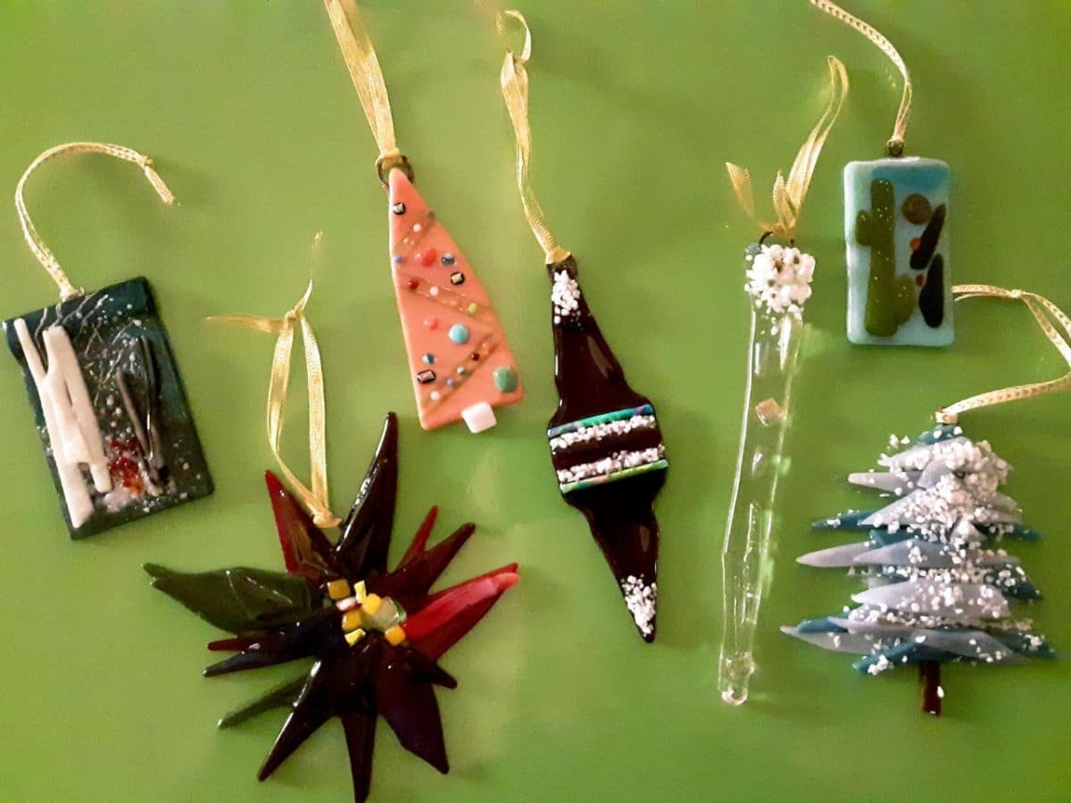 Fused Glass Ornament Workshop at Old Town Artisan Studios.
